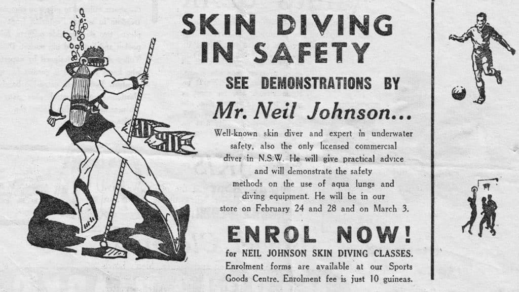 Commercial Diver Neil Johnsons Aqua Lung Demonstration